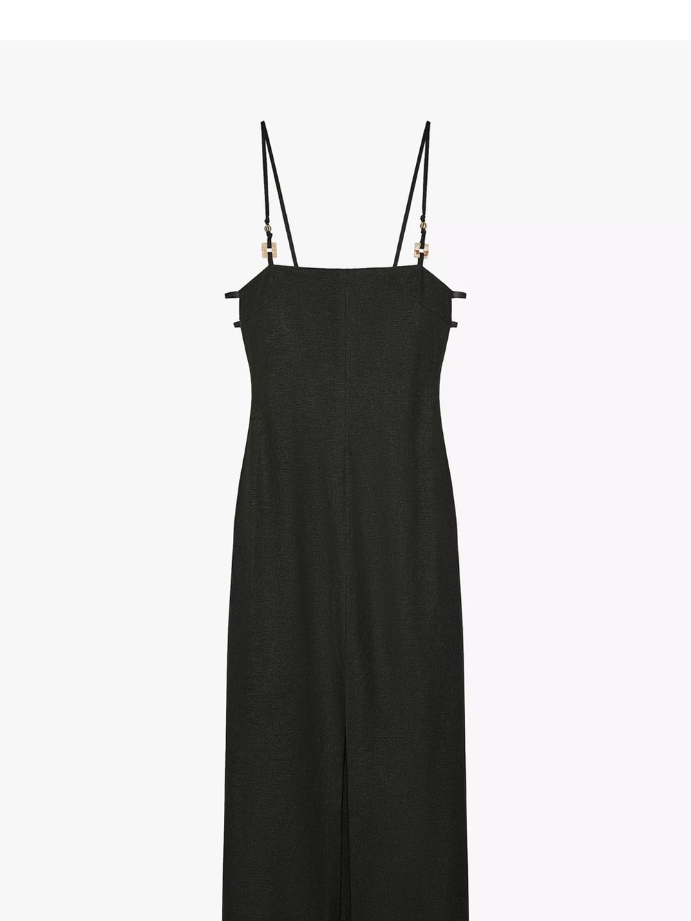 Zara Dark khaki linen dress